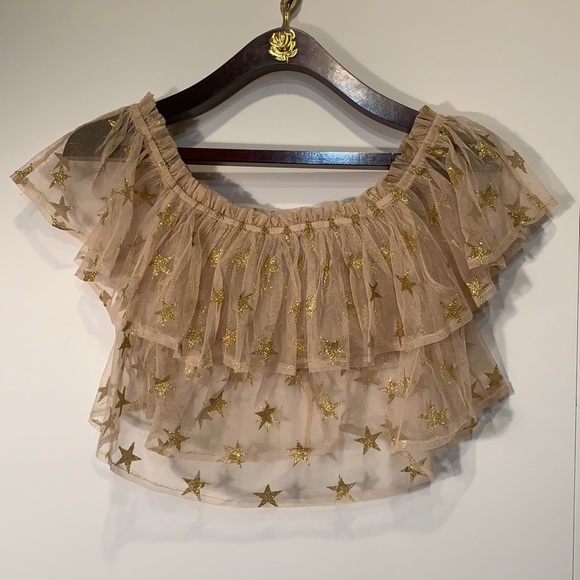 Fun glittery top. Wear this to a New Year’s Eve party with sparkly eyeshadow! - Picture 1 of 2